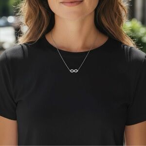 Stainless Steel Infinity Necklace | Minimalist Women’s Jewelry Gift * Free S/H *